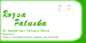 rozsa paluska business card
